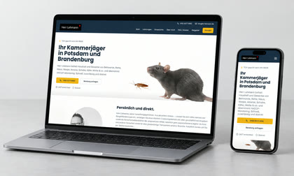 Webdesign für den Kammerjäger HR Lehmann